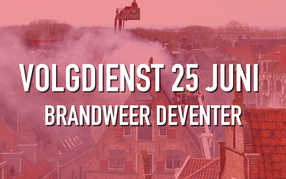 brandweer hoogwerker in binnenstad